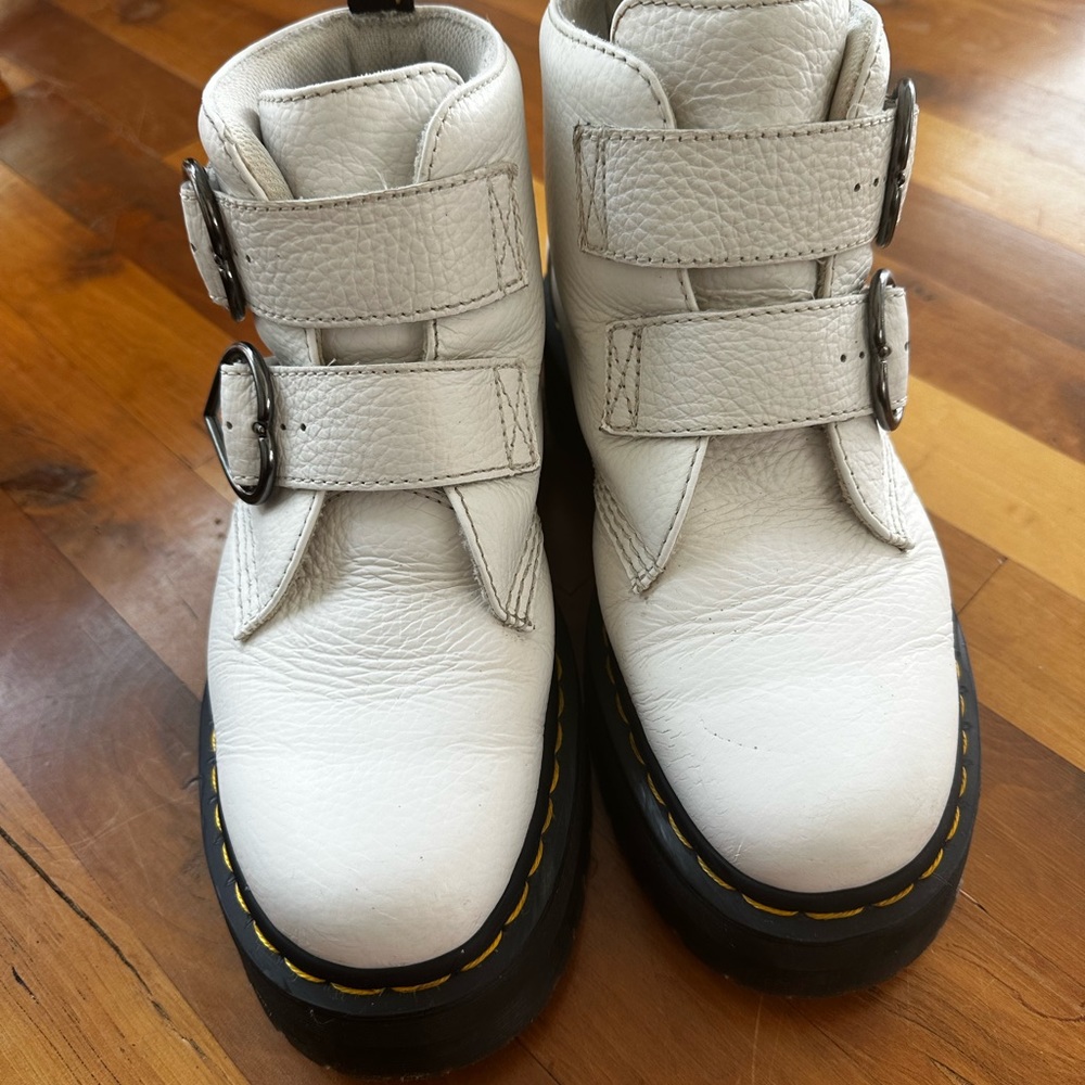 White Doc Martens Platform Boots